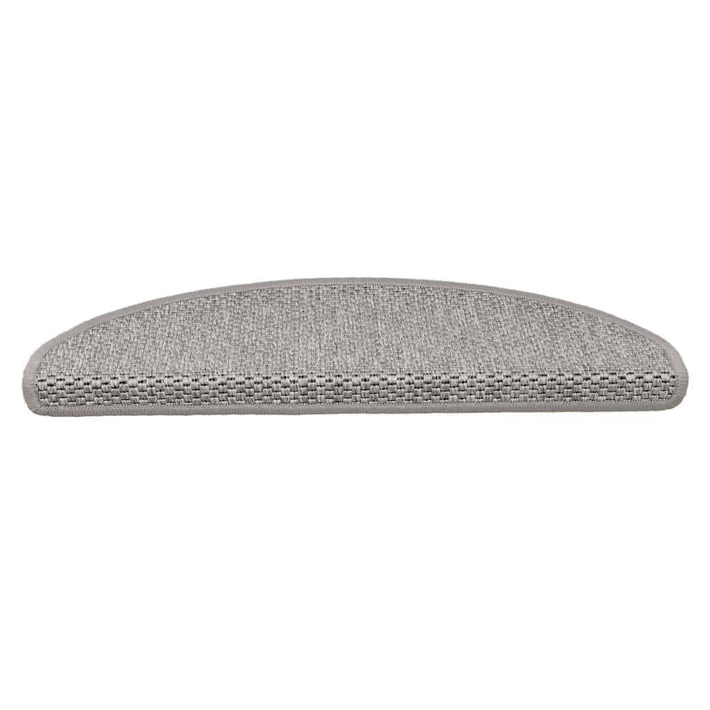 Tappeti Autoadesivi Scale Aspetto Sisal 15 pz 65x21x4cm Argento | homemem39