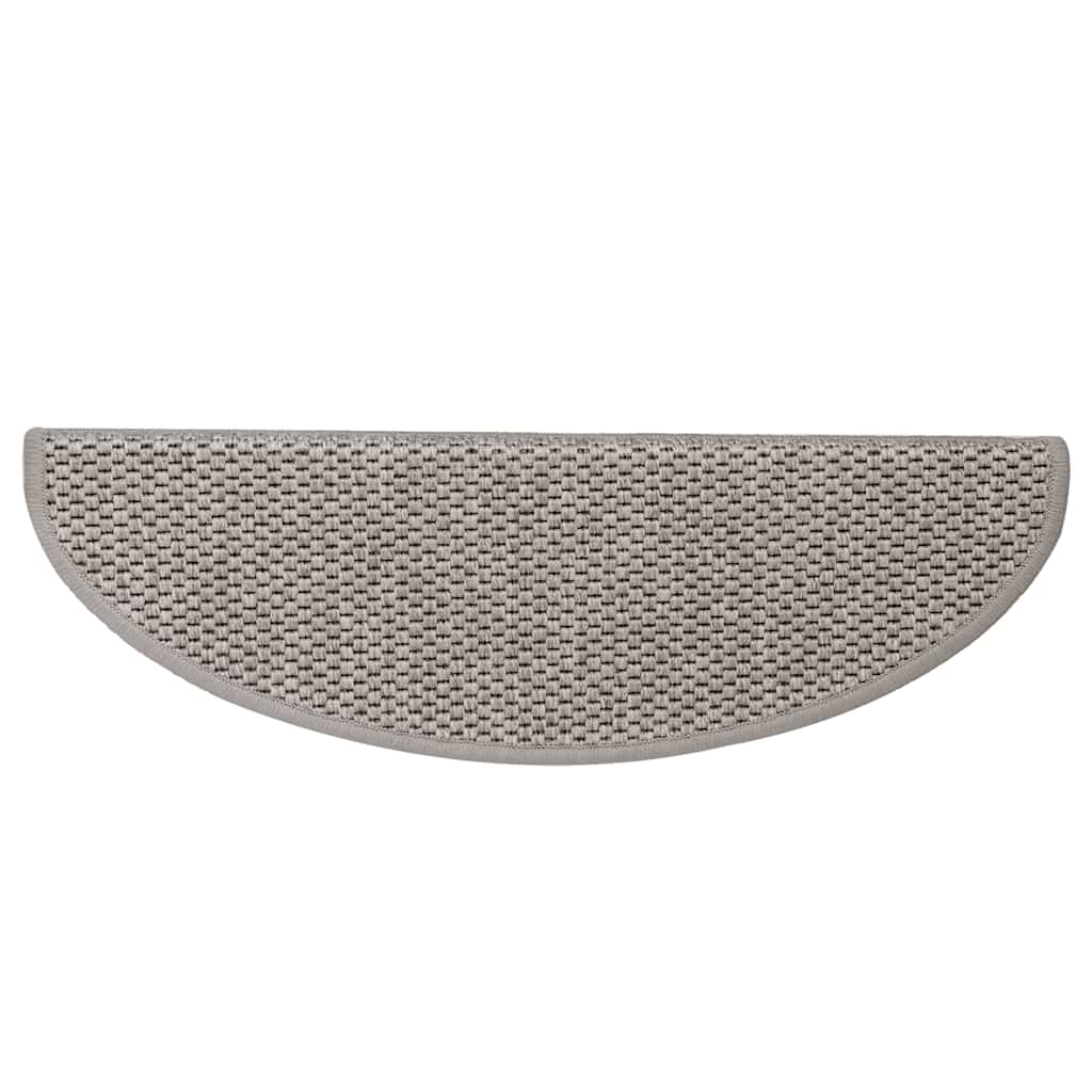 Tappeti Autoadesivi Scale Aspetto Sisal 15 pz 65x21x4cm Argento