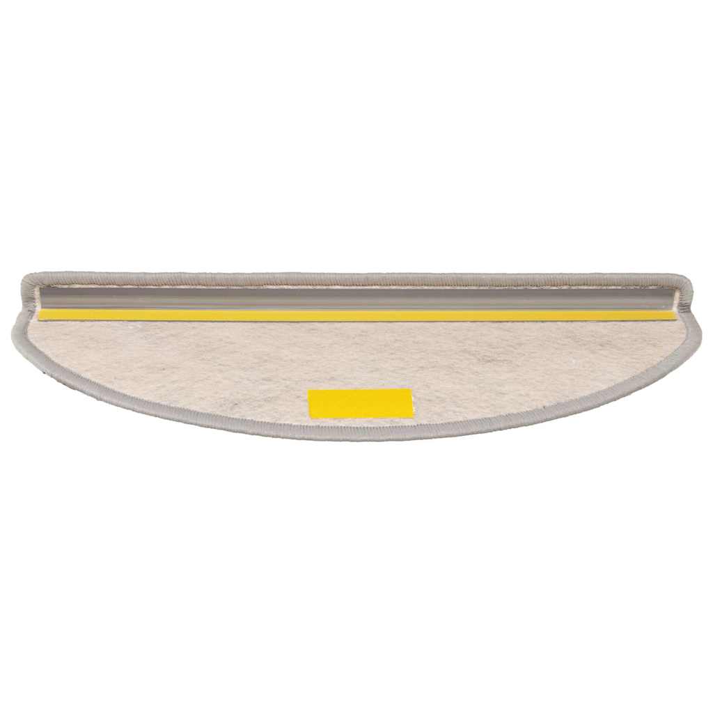 Tappeti Autoadesivi Scale Aspetto Sisal 15 pz 65x21x4cm Argento