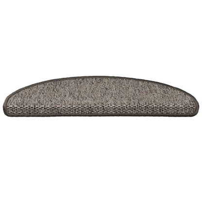 Tappeti Adesivi per Scale Sisal 15pz 65x21x4cm Grigio e Beige | homemem39