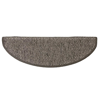 Tappeti Adesivi per Scale Sisal 15pz 65x21x4cm Grigio e Beige