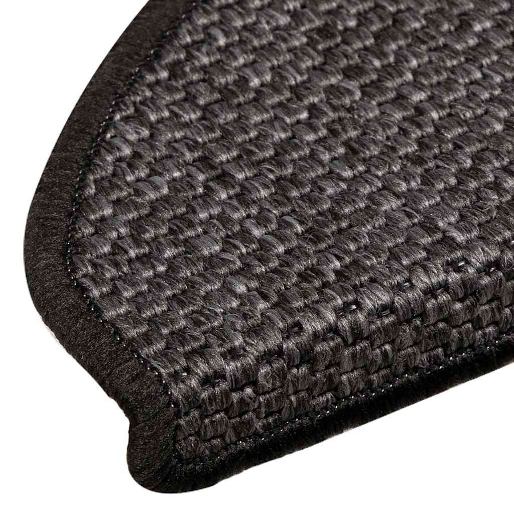Tappeti Autoadesivi Scale Aspetto Sisal 15pz 65x21x4 Antracite