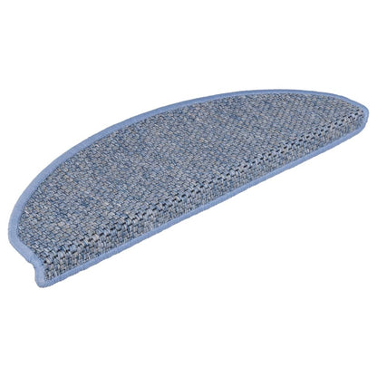 Tappeti Autoadesivi Scale Aspetto Sisal 15 pz 65x21x4 cm Blu