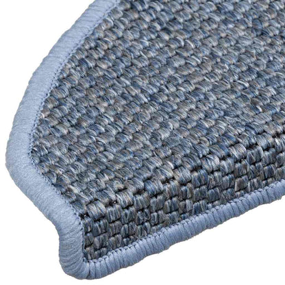 Tappeti Autoadesivi Scale Aspetto Sisal 15 pz 65x21x4 cm Blu