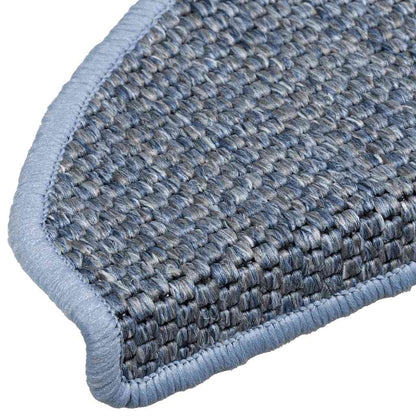 Tappeti Autoadesivi Scale Aspetto Sisal 15 pz 65x21x4 cm Blu