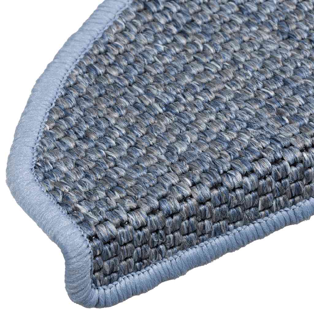 Tappeti Autoadesivi Scale Aspetto Sisal 15 pz 65x21x4 cm Blu