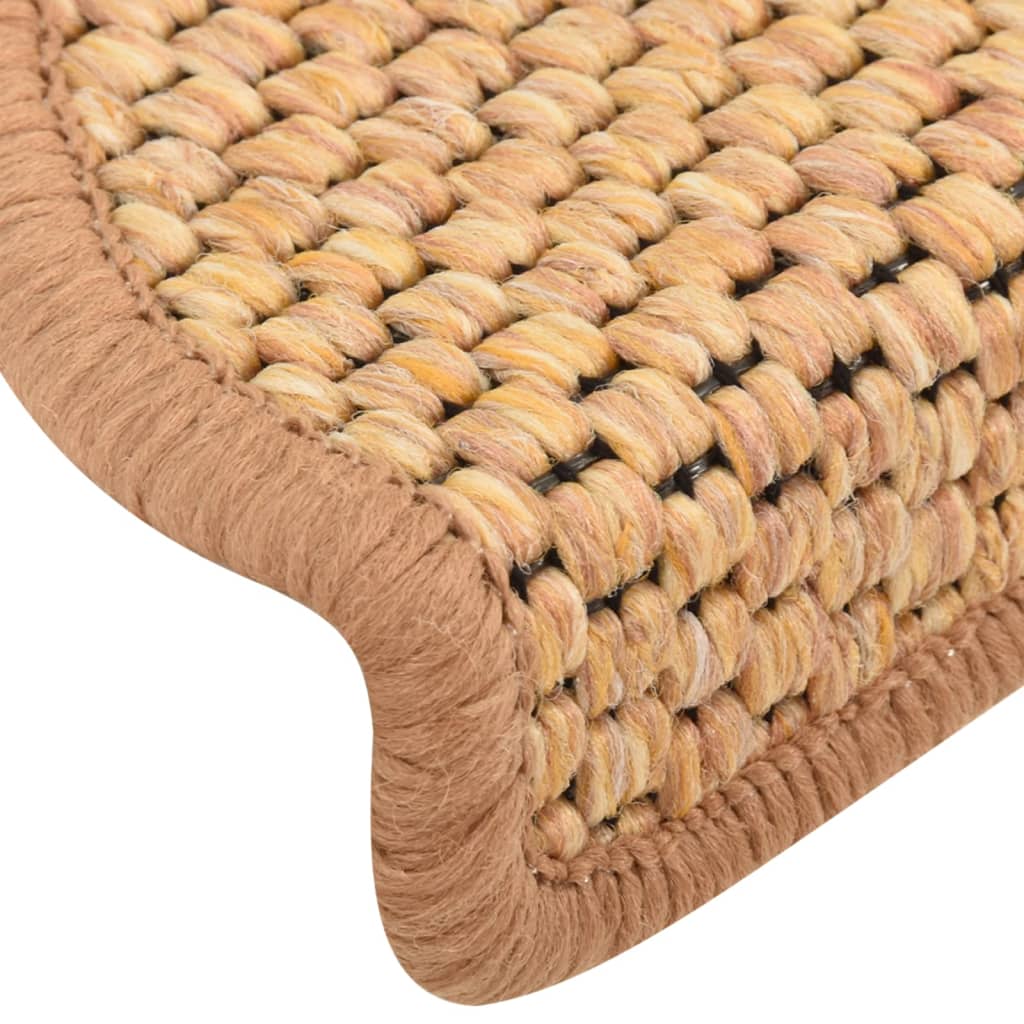 Tappeti Autoadesivi Scale Aspetto Sisal 15pz 65x21x4 Arancione