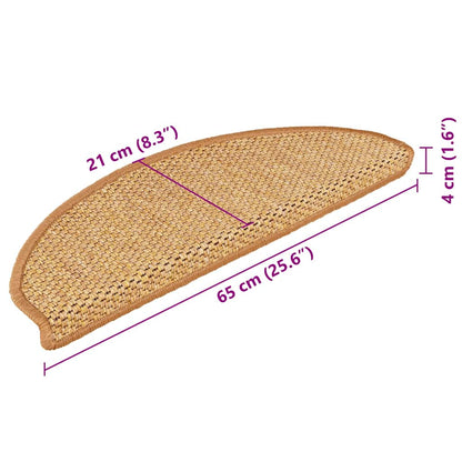 Tappeti Autoadesivi Scale Aspetto Sisal 15pz 65x21x4 Sisal