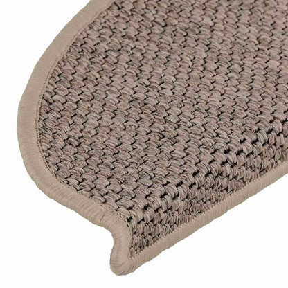 Tappeti Adesivi Scale Aspetto Sisal 15 pz 65x21x4cm Beige Scuro | homemem39