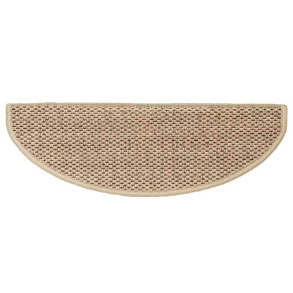 Tappeti Autoadesivi Scale Aspetto Sisal 15 pz 65x21x4 cm Sabbia