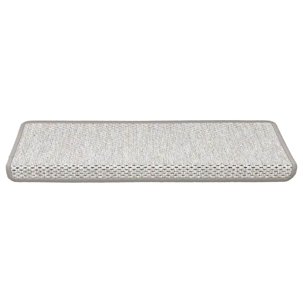 Tappeti Autoadesivi Scale Aspetto Sisal 15 pz 65x21x4cm Platino | homemem39