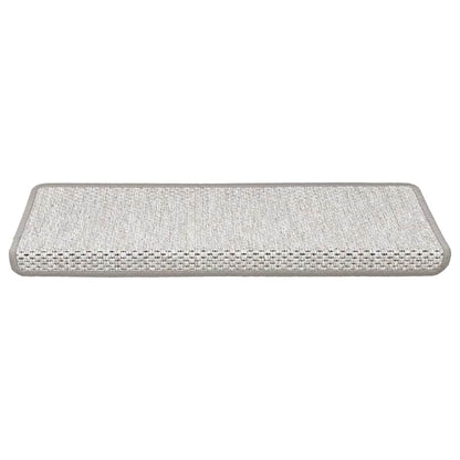 Tappeti Autoadesivi Scale Aspetto Sisal 15 pz 65x21x4cm Platino
