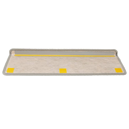 Tappeti Autoadesivi Scale Aspetto Sisal 15 pz 65x21x4cm Argento