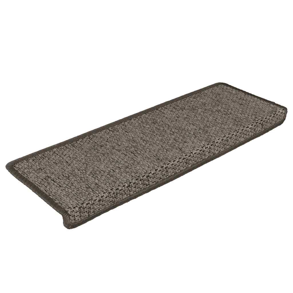 Tappeti Autoadesivi Scale Sisal 15 pz 65x21x4 cm Grigio e Beige | homemem39