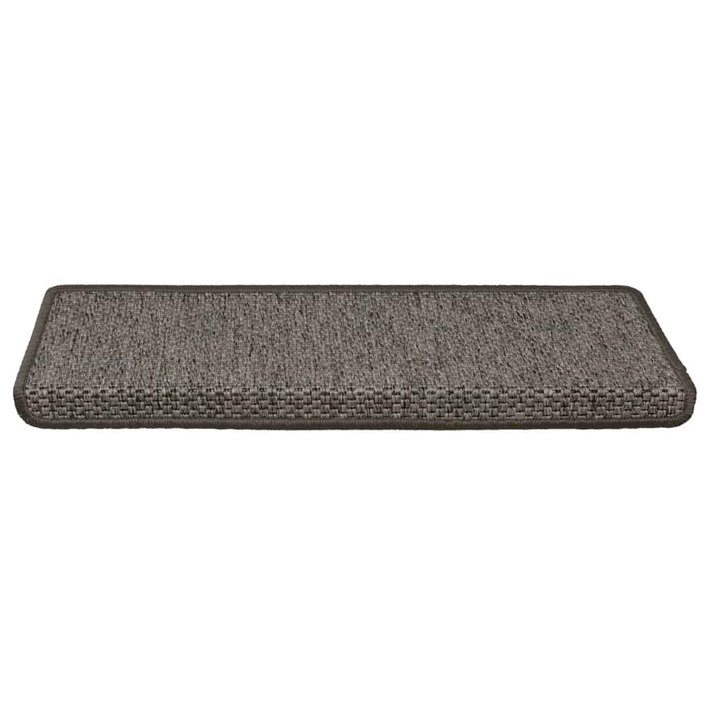 Tappeti Autoadesivi Scale Sisal 15 pz 65x21x4 cm Grigio e Beige | homemem39