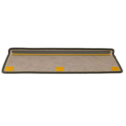 Tappeti Autoadesivi Scale Sisal 15 pz 65x21x4 cm Grigio e Beige
