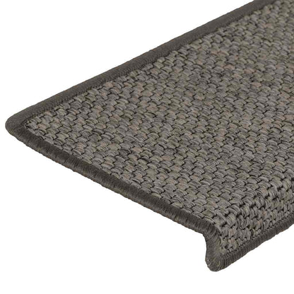 Tappeti Autoadesivi Scale Sisal 15 pz 65x21x4 cm Grigio e Beige | homemem39