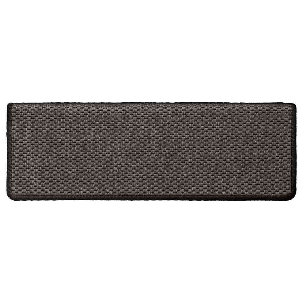 Tappeti Autoadesivi Scale Aspetto Sisal 15pz 65x21x4 Antracite