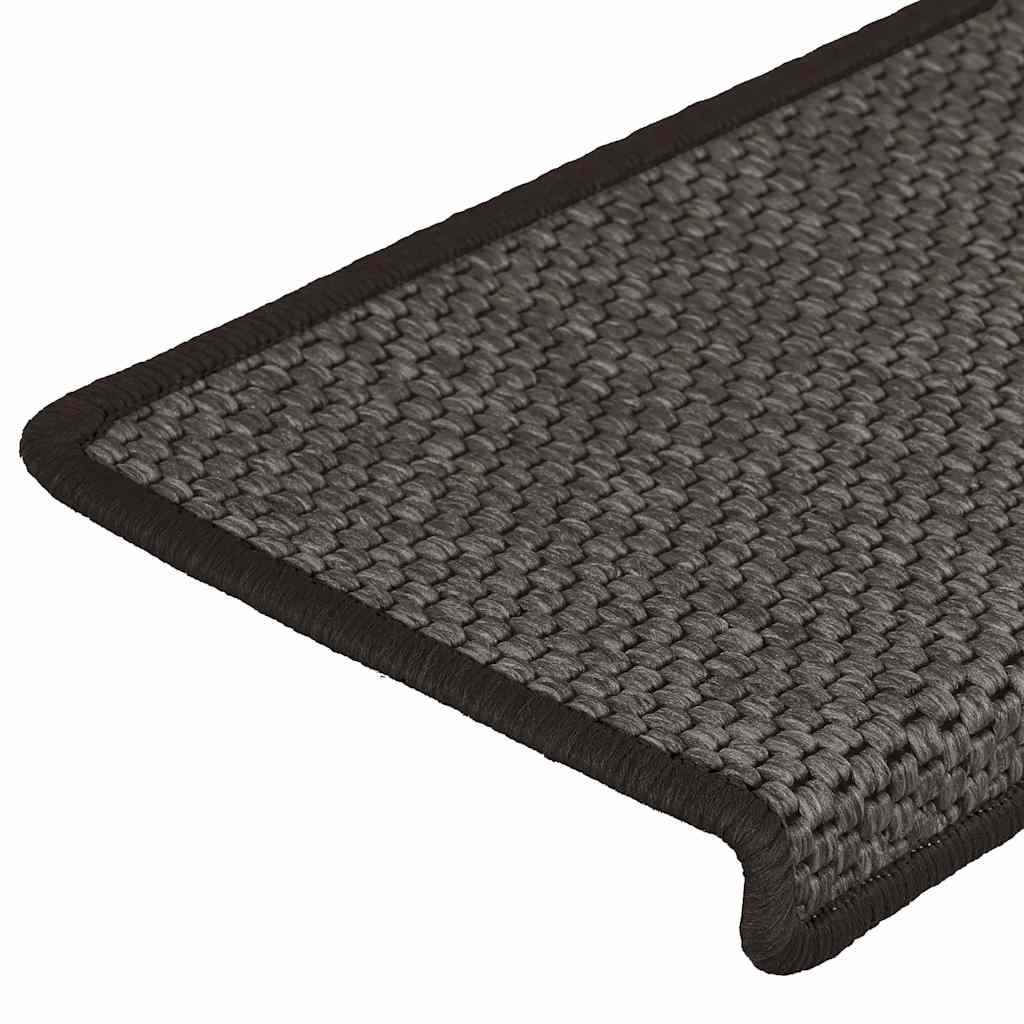 Tappeti Autoadesivi Scale Aspetto Sisal 15pz 65x21x4 Antracite | homemem39