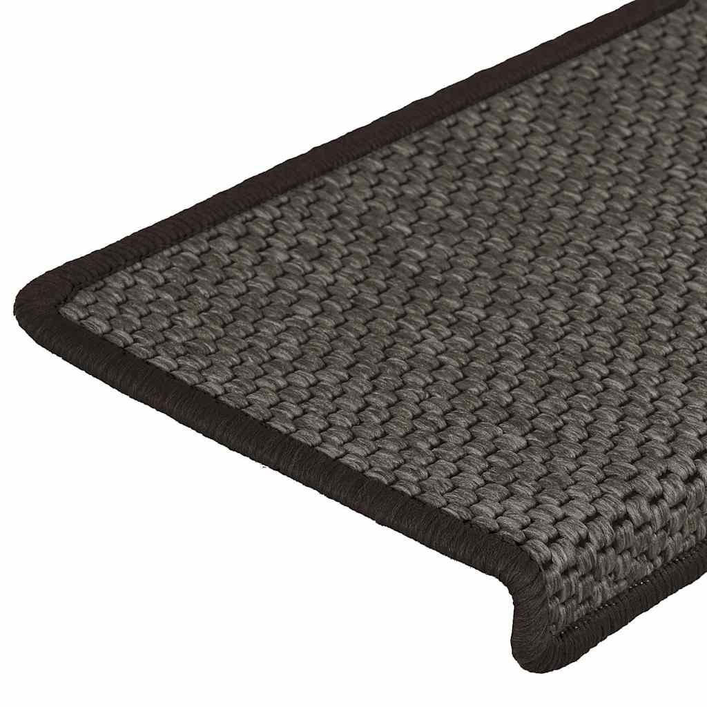Tappeti Autoadesivi Scale Aspetto Sisal 15pz 65x21x4 Antracite