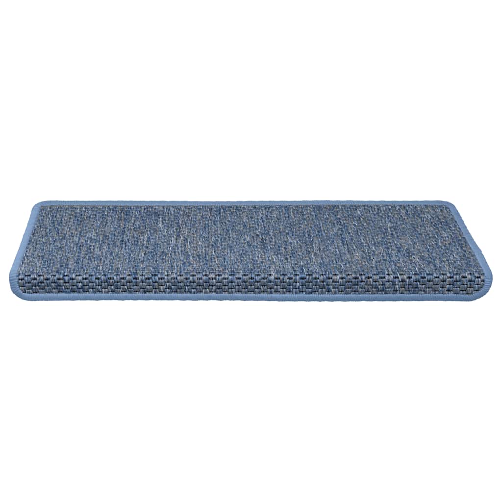 Tappeti Autoadesivi Scale Aspetto Sisal 15 pz 65x21x4 cm Blu | homemem39