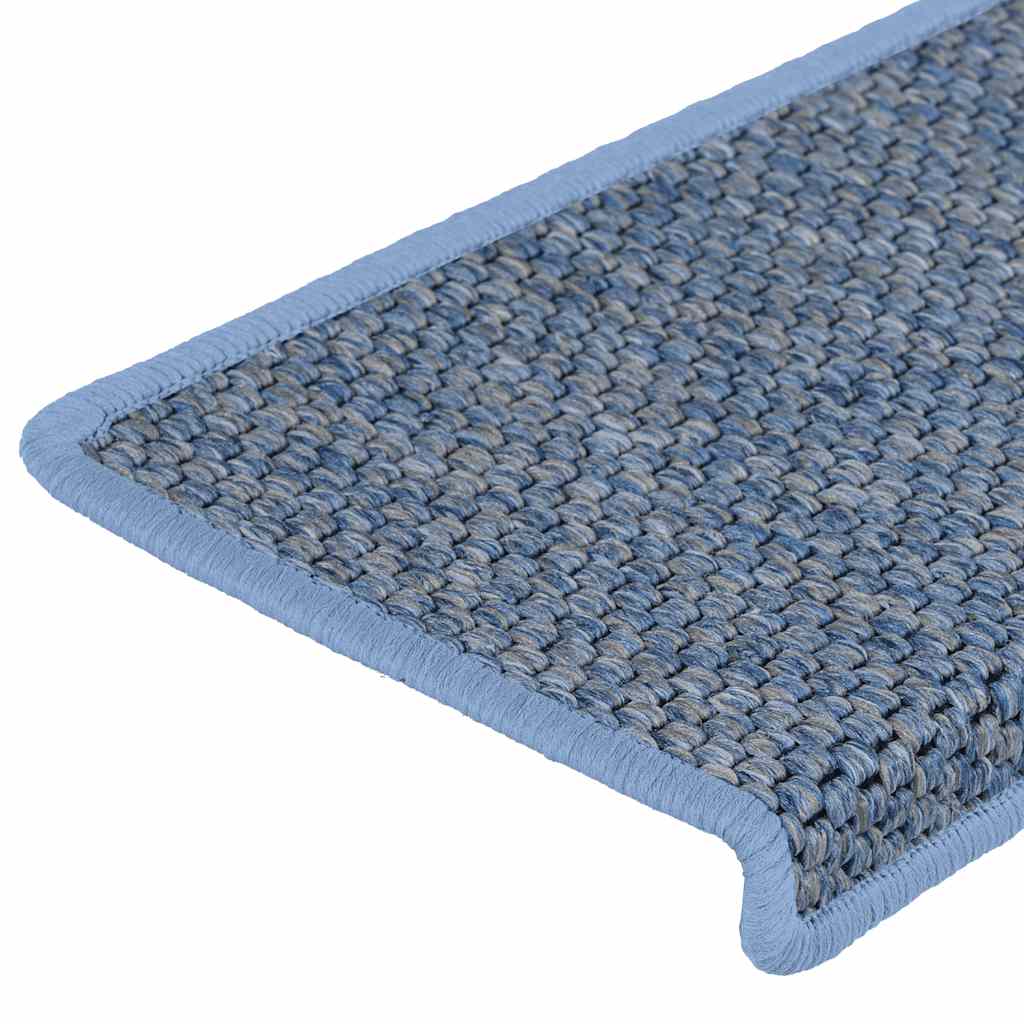 Tappeti Autoadesivi Scale Aspetto Sisal 15 pz 65x21x4 cm Blu | homemem39