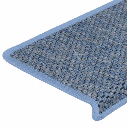 Tappeti Autoadesivi Scale Aspetto Sisal 15 pz 65x21x4 cm Blu | homemem39