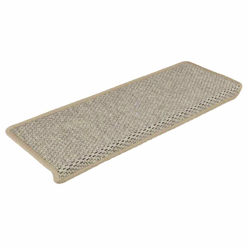 Tappeti Autoadesivi Scale Aspetto Sisal 15 pz 65x21x4 cm Verde Chiaro | homemem39