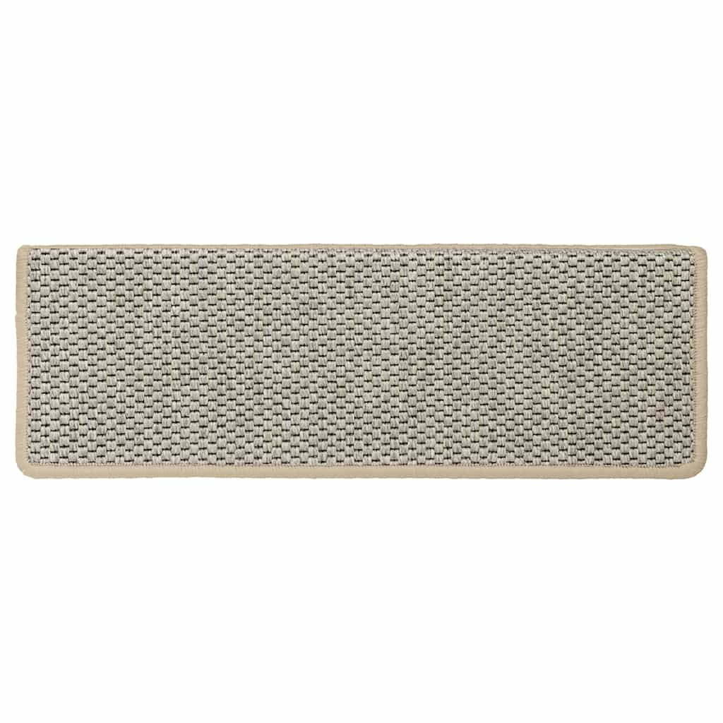 Tappeti Autoadesivi Scale Aspetto Sisal 15 pz 65x21x4 cm Verde Chiaro