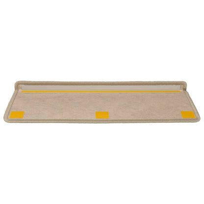 Tappeti Autoadesivi Scale Aspetto Sisal 15 pz 65x21x4 cm Sabbia
