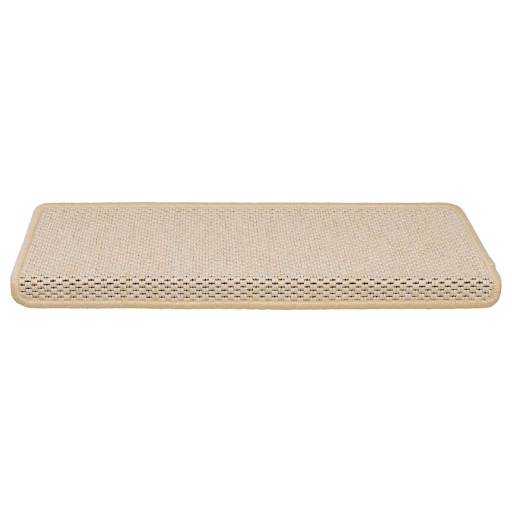 Tappeti Autoadesivi Scale Aspetto Sisal 15 pz 65x21x4 cm Berber