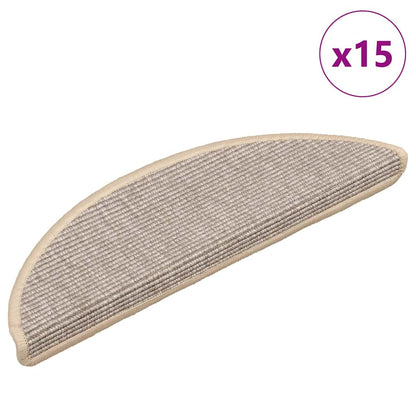 Tappetini per scale 15 pz 56x17x3 cm Argento Semicircolari | homemem39