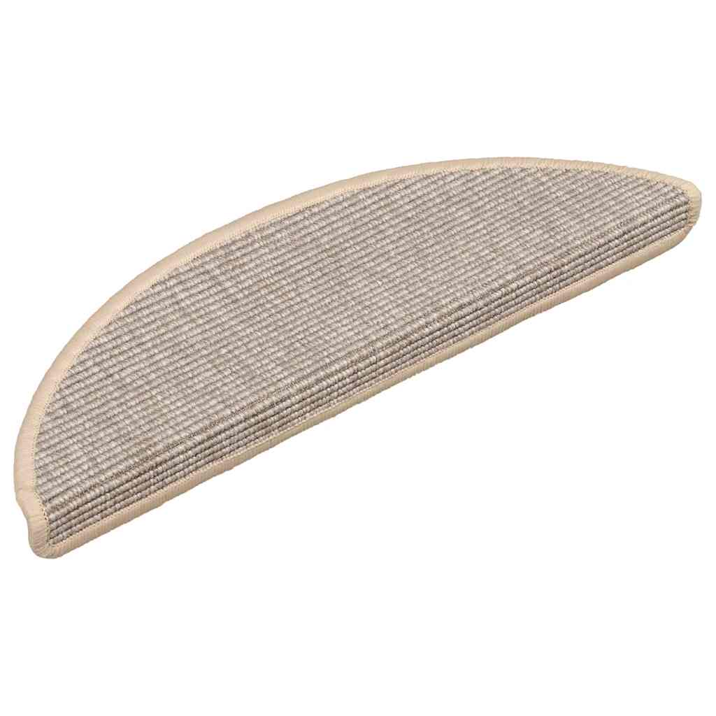 Tappetini per scale 15 pz 56x17x3 cm Argento Semicircolari | homemem39