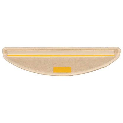 Tappetini per scale 15 pz 56x17x3 cm Argento Semicircolari