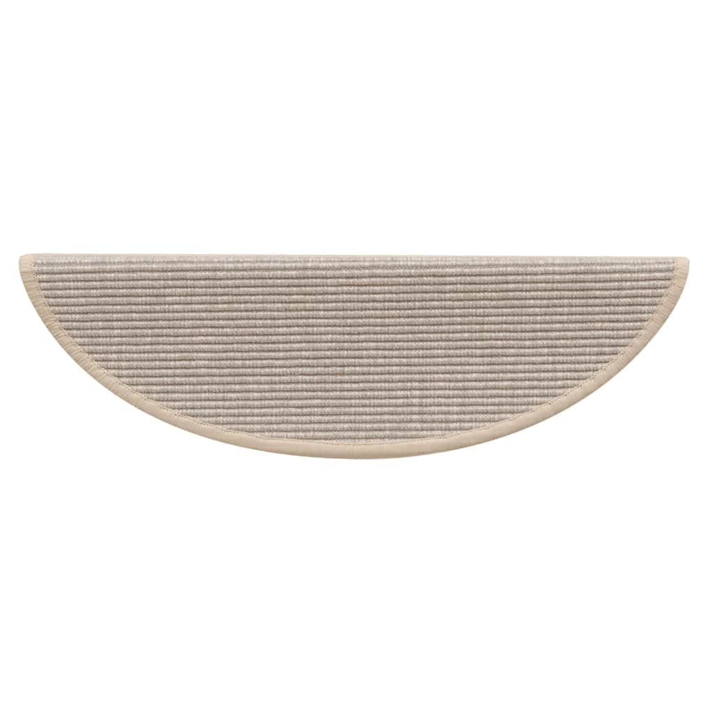 Tappetini per scale 15 pz 56x17x3 cm Argento Semicircolari | homemem39