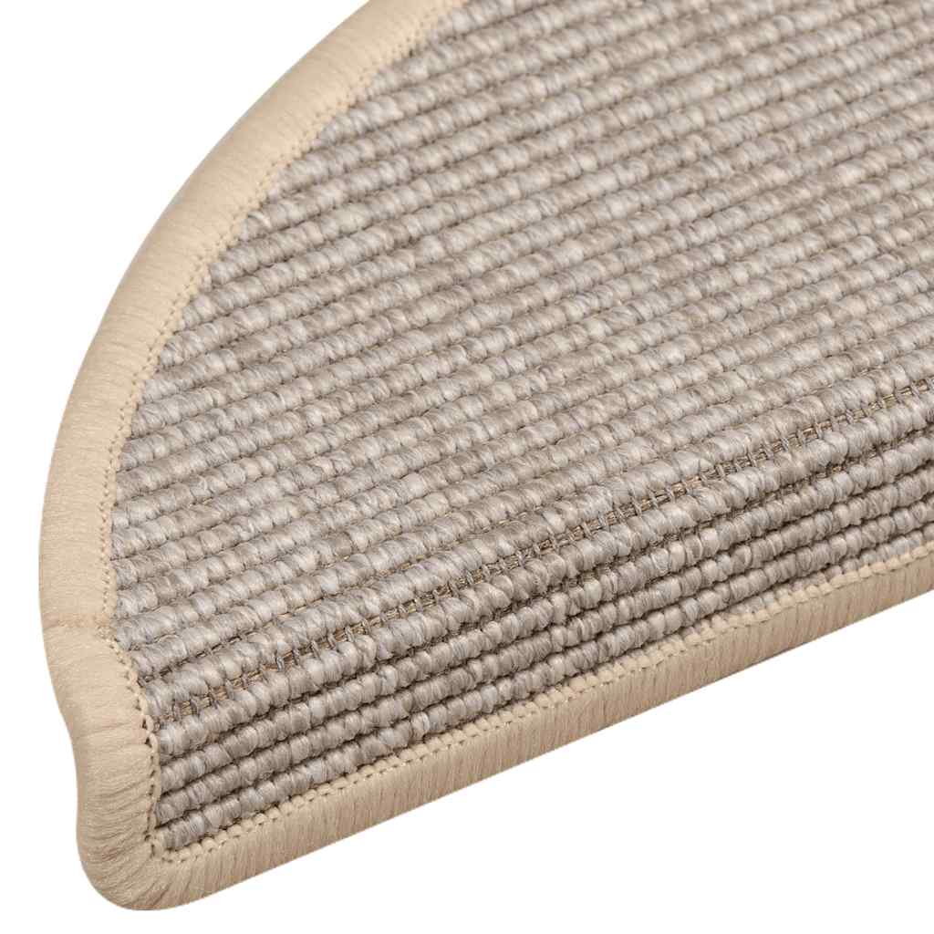 Tappetini per scale 15 pz 56x17x3 cm Argento Semicircolari | homemem39