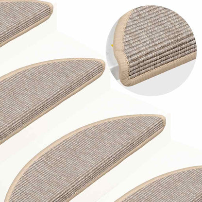 Tappetini per scale 15 pz 56x17x3 cm Argento Semicircolari