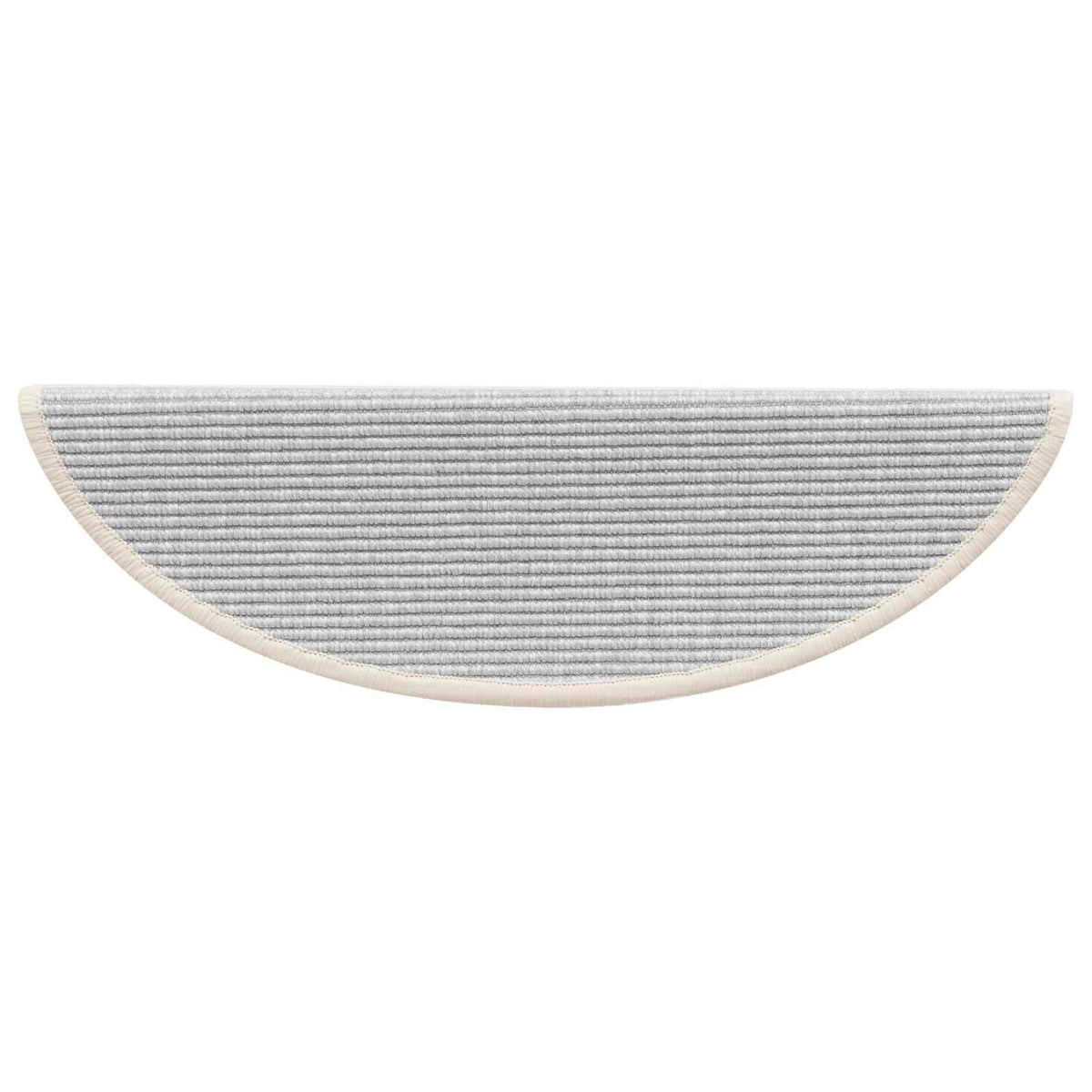 Tappetini per scale 15 pz 56x17x3 cm Argento Semicircolari