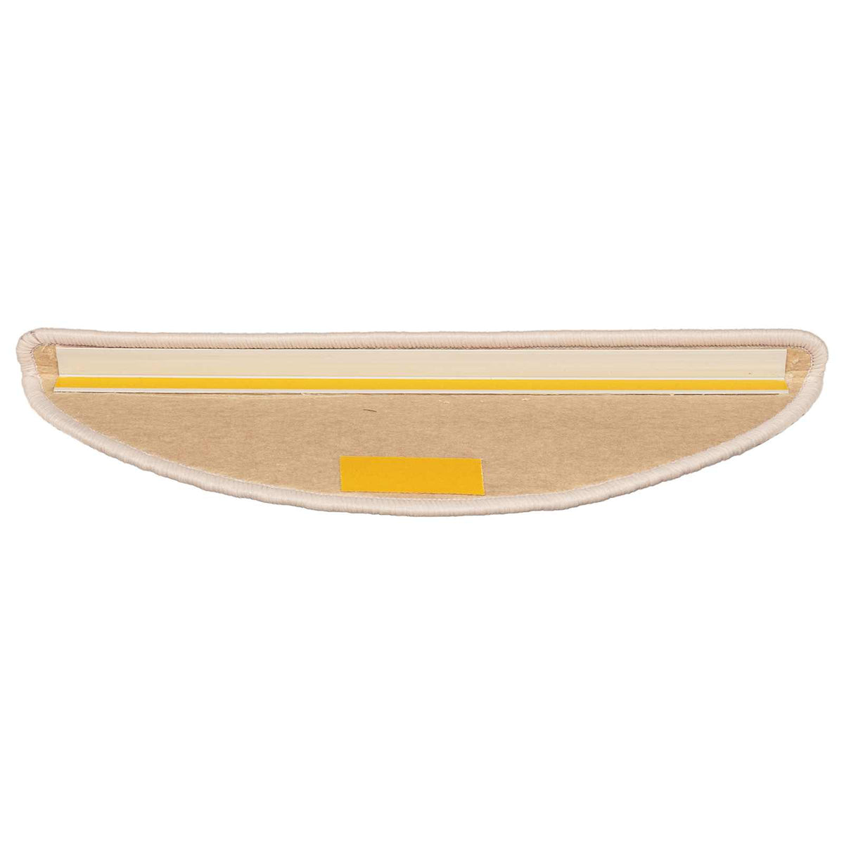 Tappetini per scale 15 pz 56x17x3 cm Beige chiaro Semicircolari
