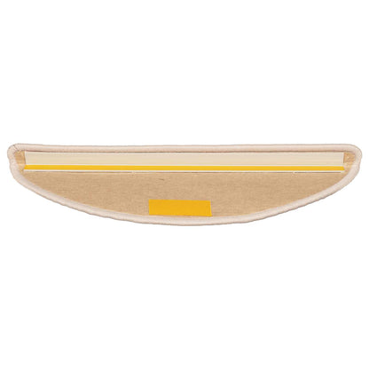 Tappetini per scale 15 pz 56x17x3 cm Beige chiaro Semicircolari
