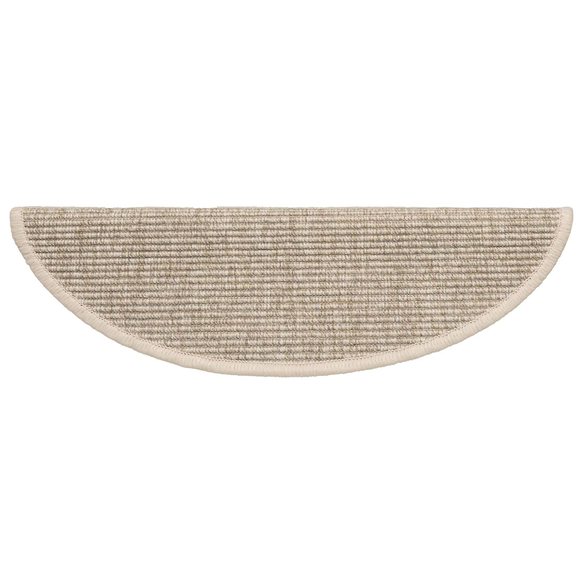 Tappetini per scale 15 pz 56x17x3 cm Beige chiaro Semicircolari
