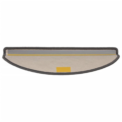 Tappetini per scale 15 pz 65x21x4 cm Beige e Grigio Semicircolari Grandi