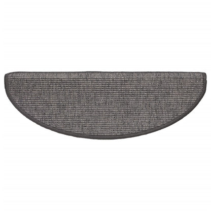 Tappetini per scale 15 pz 65x21x4 cm Beige e Grigio Semicircolari Grandi