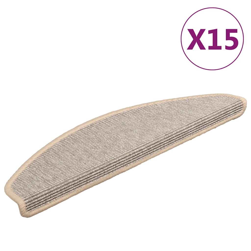 Tappetini per scale 15 pz 65x21x4 cm Argento Semicircolari Grandi | homemem39