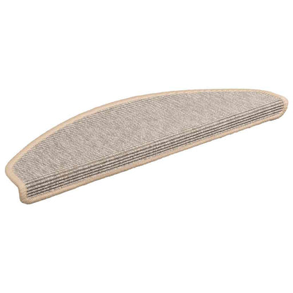 Tappetini per scale 15 pz 65x21x4 cm Argento Semicircolari Grandi | homemem39