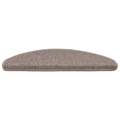 Tappetini per scale 15 pz 65x21x4 cm Beige scuro Semicircolari Grandi | homemem39