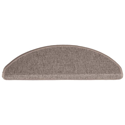 Tappetini per scale 15 pz 65x21x4 cm Beige scuro Semicircolari Grandi