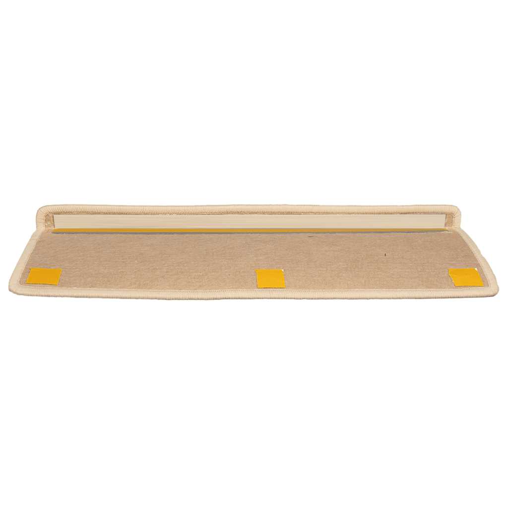 Tappetini per scale 15 pz 65x21x4 cm argento bordo rettangolare | homemem39