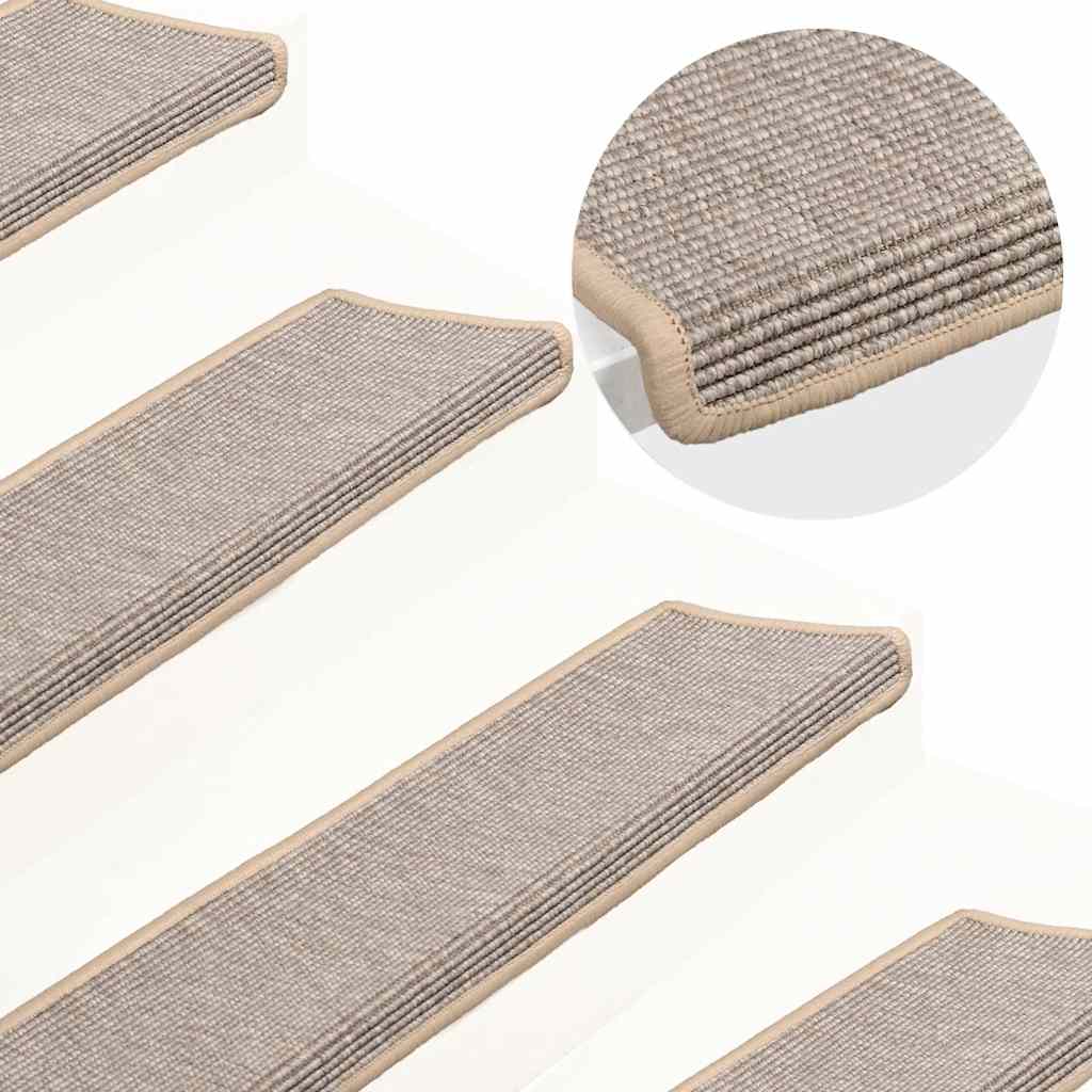 Tappetini per scale 15 pz 65x21x4 cm argento bordo rettangolare | homemem39