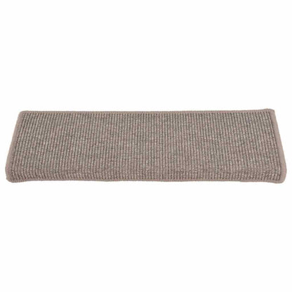 Tappetini per scale 15 pz 65x21x4 cm Beige scuro con bordo rettangolare | homemem39
